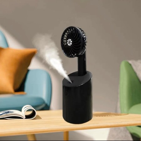 USB Humidifier Small Fan Handheld Mini Silent Small Fan USB Rechargeable Mist Desk Fang Mini Neck Fan