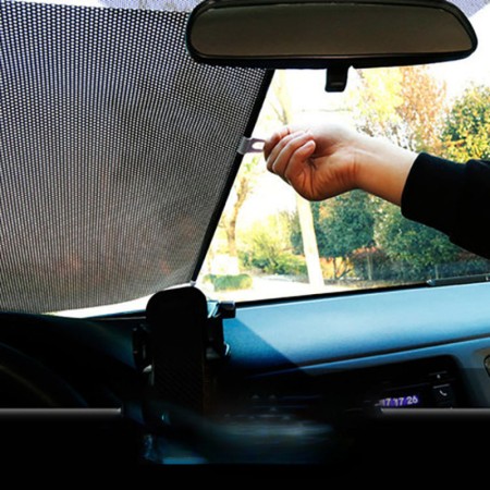 Universal Car Windshield Roller Sun Shade Auto-winding home glass/car front/rear sunshade/heat insulation curtain