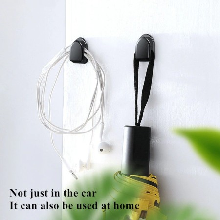 10(pcs) Car Hook Organizer Storage for USB Cable Headphone Key Storage Self Adhesive Wall Hook Hanger Auto Fastener Clip Stuff