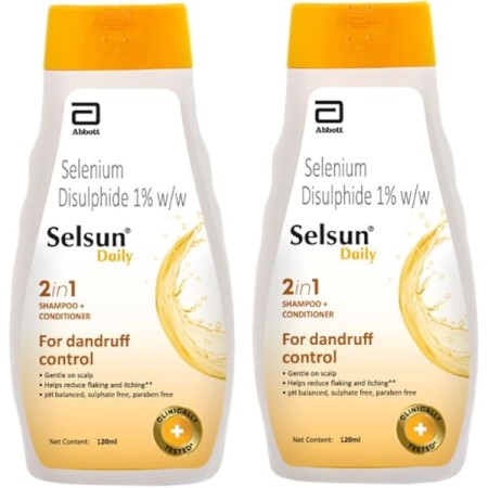 Selsun Blue 2-in-1 Antidandruff Shampoo & Conditioner, Maximum Strength 2-in-1 Treatment With Selenium Sulfide, 11 fl. oz