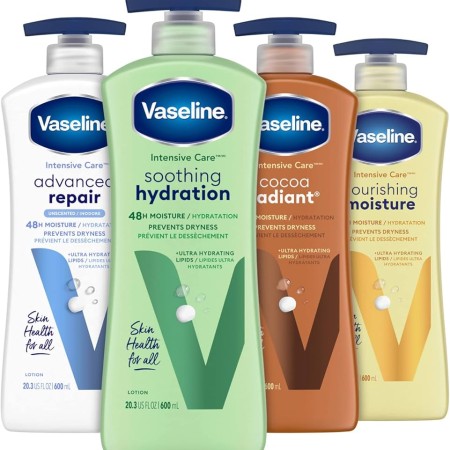 Vaseline Lotion Intensive Care 20.3 Ounce Variety Pack Advanced Repair Unscented, Aloe Soothe, Cocoa Radiant